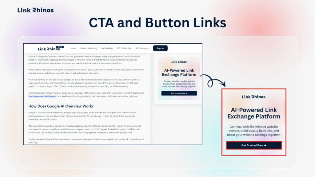 What are CTA and Button Links