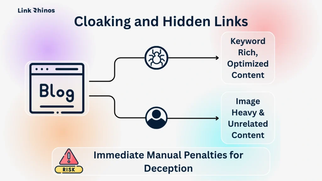 Cloaking and Hidden Links