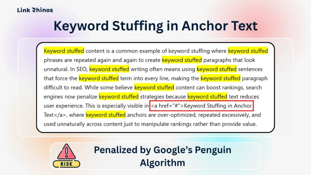 Keyword Stuffing in Anchor Text