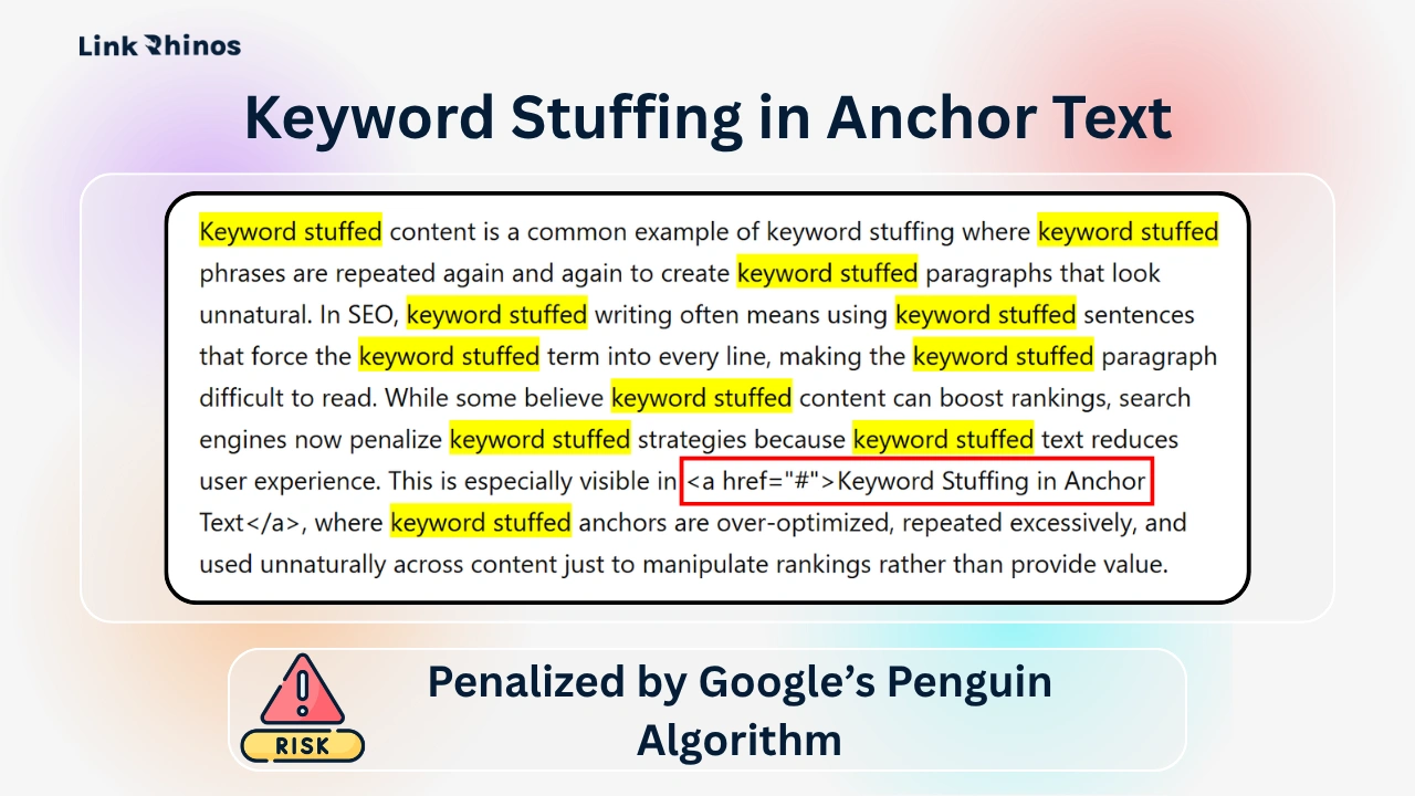 Keyword Stuffing in Anchor Text