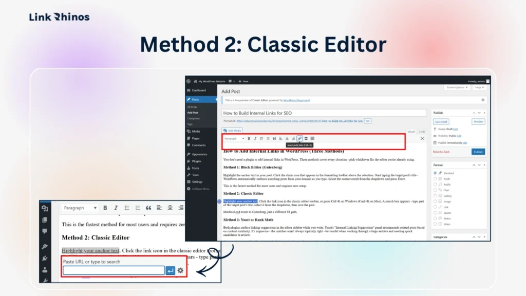 Method 2_ Classic Editor
