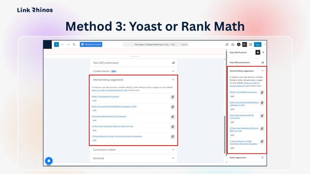 Method 3_ Yoast or Rank Math