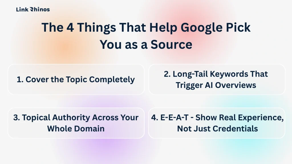 The 4 Things That Help Google Pick You as a Source