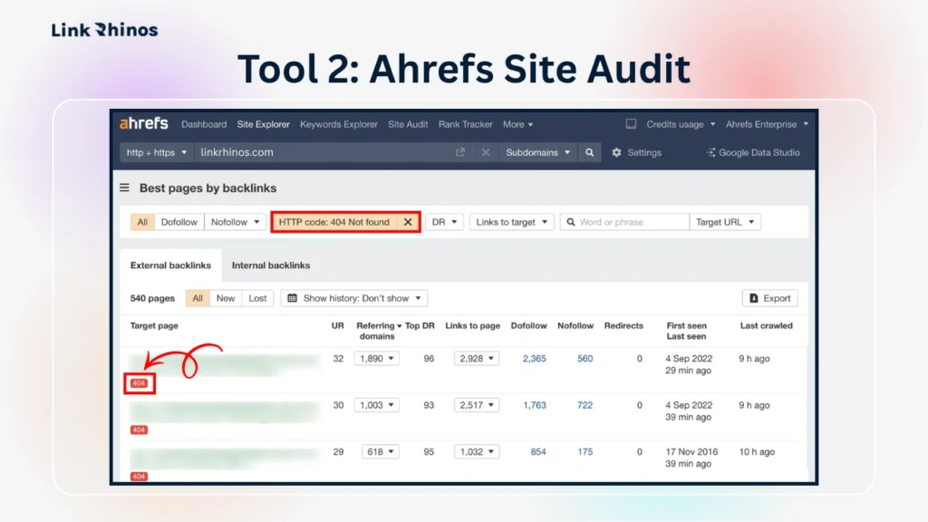 Tool 2: Ahrefs Site Audit